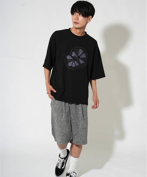 ATELANE(アテレーン)の「ATELANE/梨地 刺繍 クルーTEE(Tシャツ/カットソー・メンズ・グリーン/ブラック系その他/ブラック/サックスブルー/ホワイト系その他/ホワイト・LARGE/MEDIUM)」の10枚目の写真