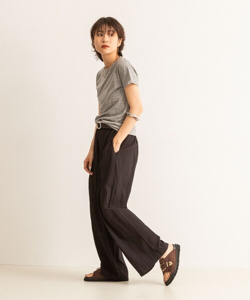 NOLLEY’S(ノーリーズ)の「【MAQWEL/マクウェル】MARUDOハーフスリーブTee(Tシャツ/カットソー・レディース・ブラック/グレー/ホワイト/ボルドー・FREE)」の9枚目の写真