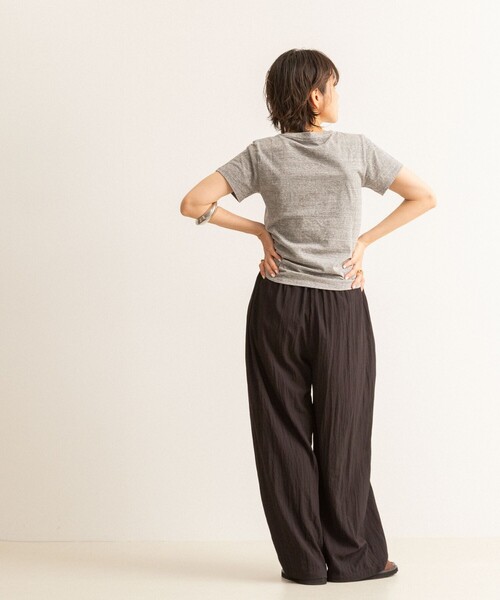 NOLLEY’S(ノーリーズ)の「【MAQWEL/マクウェル】MARUDOハーフスリーブTee(Tシャツ/カットソー・レディース・ブラック/グレー/ホワイト/ボルドー・FREE)」の10枚目の写真
