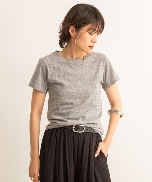 NOLLEY’S(ノーリーズ)の「【MAQWEL/マクウェル】MARUDOハーフスリーブTee(Tシャツ/カットソー・レディース・ブラック/グレー/ホワイト/ボルドー・FREE)」の12枚目の写真