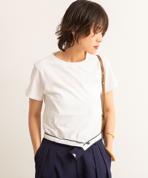 NOLLEY’S(ノーリーズ)の「【MAQWEL/マクウェル】MARUDOハーフスリーブTee(Tシャツ/カットソー・レディース・ブラック/グレー/ホワイト/ボルドー・FREE)」の15枚目の写真