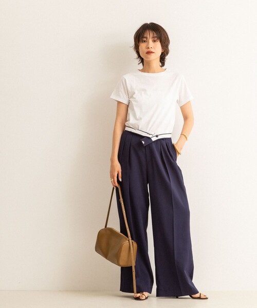 NOLLEY’S(ノーリーズ)の「【MAQWEL/マクウェル】MARUDOハーフスリーブTee(Tシャツ/カットソー・レディース・ブラック/グレー/ホワイト/ボルドー・FREE)」の19枚目の写真