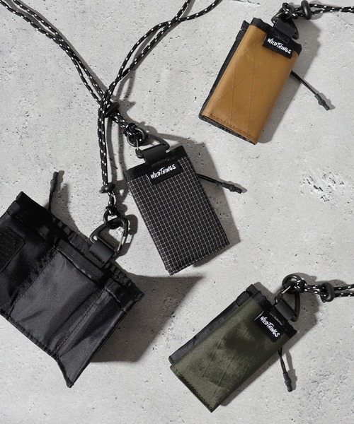 WILD THINGS（ワイルドシングス）の「WILD THINGS ネックウォレット X-PAC（ボディバッグ/ウエストポーチ・メンズ・ブラック/カーキ/ベージュ/ブラック系・FREE）」の2枚目の写真