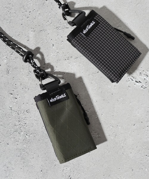 WILD THINGS（ワイルドシングス）の「WILD THINGS ネックウォレット X-PAC（ボディバッグ/ウエストポーチ・メンズ・ブラック/カーキ/ベージュ/ブラック系・FREE）」の4枚目の写真
