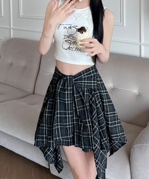 アシンメトリーシャツスカート