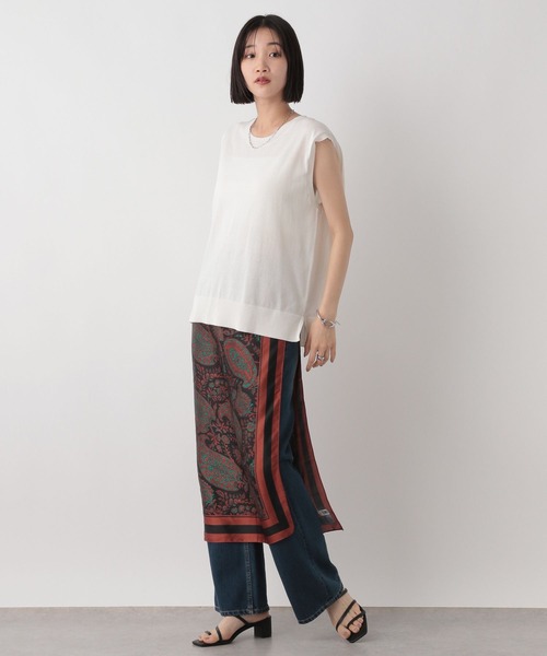 LOWRYS FARM(ローリーズファーム)の「ICEWEニットノースリ 497188(ニット/セーター・レディース・ブルー/ホワイト/ブラウン・FREE)」の6枚目の写真