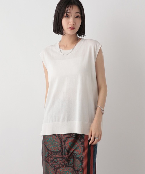 LOWRYS FARM(ローリーズファーム)の「ICEWEニットノースリ 497188(ニット/セーター・レディース・ブルー/ホワイト/ブラウン・FREE)」の8枚目の写真