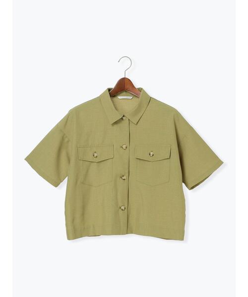 Te chichi TERRASSE(テチチテラス)の「◎麻調バックプリーツシャツ(シャツ/ブラウス・レディース・カーキ/ブラック/ベージュ・F)」の11枚目の写真