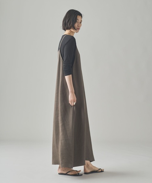 Curensology(カレンソロジー)の「Curensology(カレンソロジー)/フィブリルキャミワンピース(ワンピース・レディース・ブラック/カーキ・FREE)」の12枚目の写真