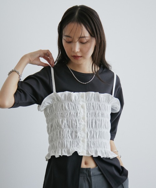 セール】シャーリングキャミビスチェ（キャミソール）｜Aunt Marie's