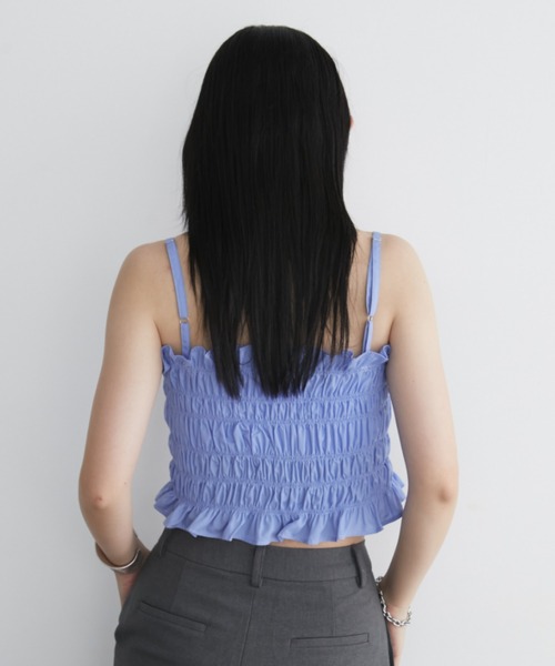 Aunt Marie's（アントマリーズ）の「シャーリングキャミビスチェ（キャミソール・レディース・ブラック/ブラウン/ホワイト/ブルー・FREE）」の20枚目の写真