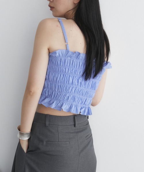 andmary メイシャーリングキャミソール セール】シャーリングキャミビスチェ（キャミソール）｜Aunt Marie's