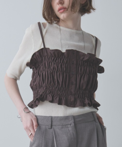 セール】シャーリングキャミビスチェ（キャミソール）｜Aunt Marie's