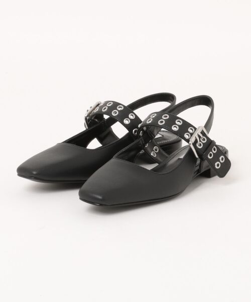 ★STEVE MADDEN★Believer ポインテッドトゥ バックル ミュール ベルトデザインフラットミュール/S.MADDEN BELIEVER-VS