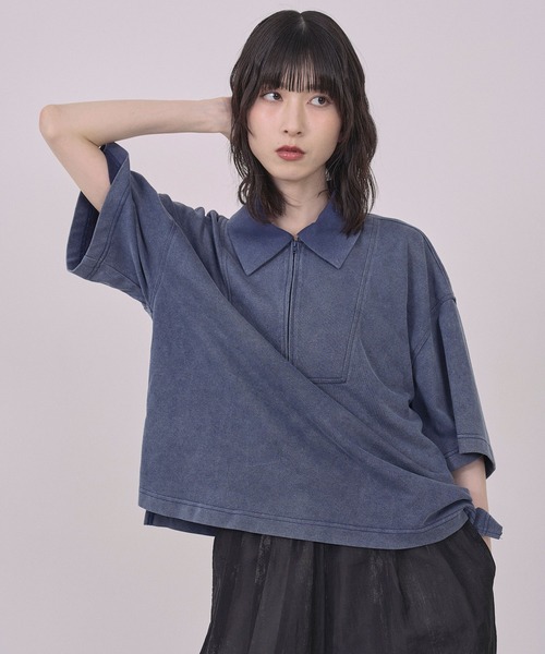 Nora Lily（ノラリリー）の「【Nora Lily】Washed Out Armor POLO Tee（シャツ/ブラウス・メンズ・ブラック/ローズ/ネイビー・FREE）」の11枚目の写真