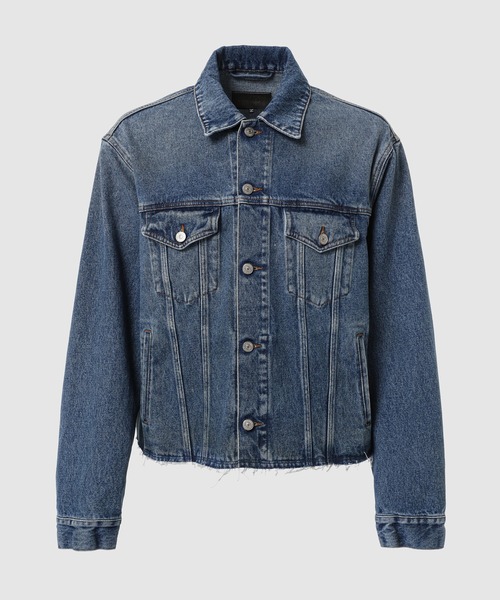 新品タグ付☆ MM6 Maison Margiela デニムジャケット ショート MM6 Maison Margiela スプレッドカラー デニムジャケット