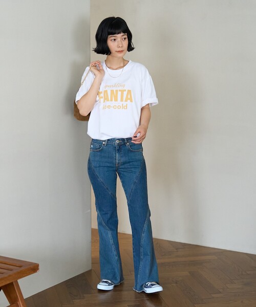 タグ付き SOMETHING×FREAK’S STORE別注フレアデニムパンツ セール】SOMETHING × FREAK'S STORE/サムシング 別注LISA FLARE