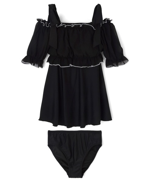 San-ai Resort 三愛水着楽園（サンアイリゾート　サンアイミズギラクエン）の「【WEB限定】Aラインワンピ9号・11号【Big Apple's（ビッグアップルズ）】（水着・レディース・ホワイト/ブラック・9号/11号）」の13枚目の写真