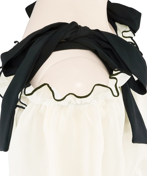 San-ai Resort 三愛水着楽園（サンアイリゾート　サンアイミズギラクエン）の「【WEB限定】Aラインワンピ9号・11号【Big Apple's（ビッグアップルズ）】（水着・レディース・ホワイト/ブラック・9号/11号）」の22枚目の写真