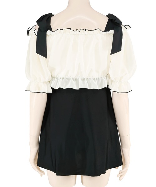 San-ai Resort 三愛水着楽園（サンアイリゾート　サンアイミズギラクエン）の「【WEB限定】Aラインワンピ9号・11号【Big Apple's（ビッグアップルズ）】（水着・レディース・ホワイト/ブラック・9号/11号）」の19枚目の写真