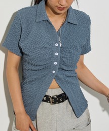 「WHO'S WHO gallery」 「Six M」長袖シャツ FREE ネイビー レディース Six M/シックスエム】デザインシャツ | WHO'S WHO gallery