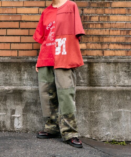 etsinta(エシンタ)の「etsintaリメイクオーバーtee(Tシャツ/カットソー・レディース・レッド・ONE SIZE)」の8枚目の写真