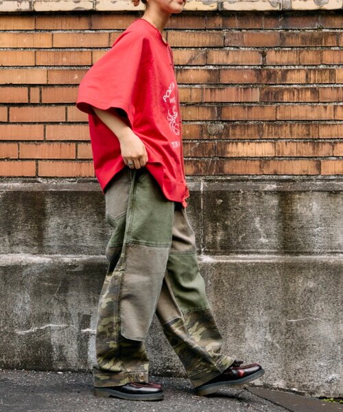 etsinta(エシンタ)の「etsintaリメイクオーバーtee(Tシャツ/カットソー・レディース・レッド・ONE SIZE)」の11枚目の写真