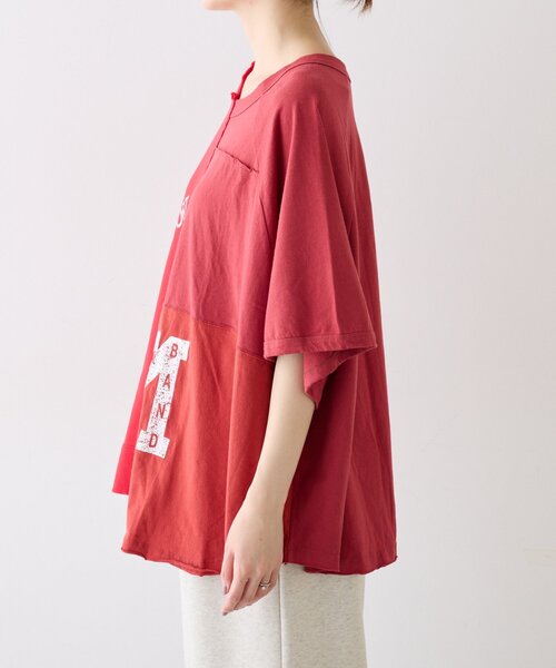 etsinta(エシンタ)の「etsintaリメイクオーバーtee(Tシャツ/カットソー・レディース・レッド・ONE SIZE)」の14枚目の写真