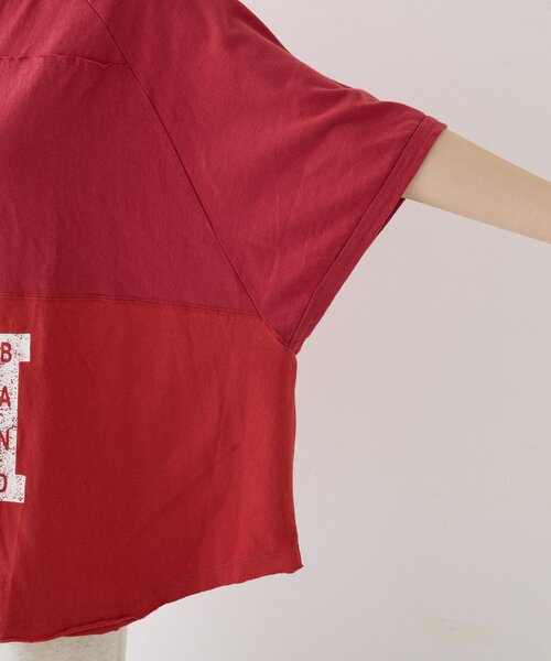 etsinta(エシンタ)の「etsintaリメイクオーバーtee(Tシャツ/カットソー・レディース・レッド・ONE SIZE)」の17枚目の写真