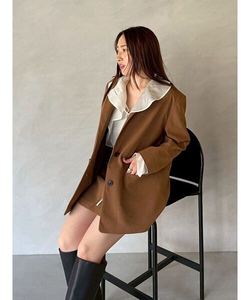 LAGUNAMOON（ラグナムーン）の「スエードライクアシメベルトミニスカート（スカート・レディース・ブラウン/キャメル・SMALL/MEDIUM）」の8枚目の写真