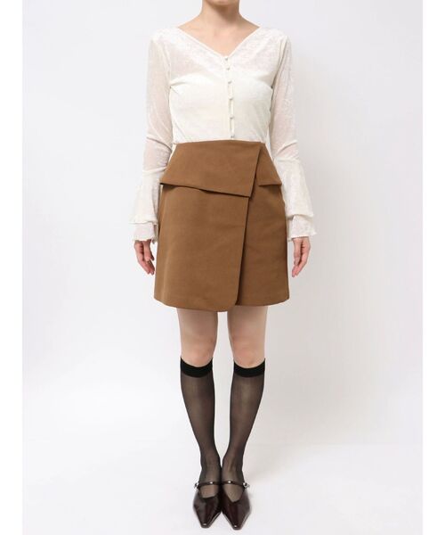 LAGUNAMOON（ラグナムーン）の「スエードライクアシメベルトミニスカート（スカート・レディース・ブラウン/キャメル・SMALL/MEDIUM）」の19枚目の写真