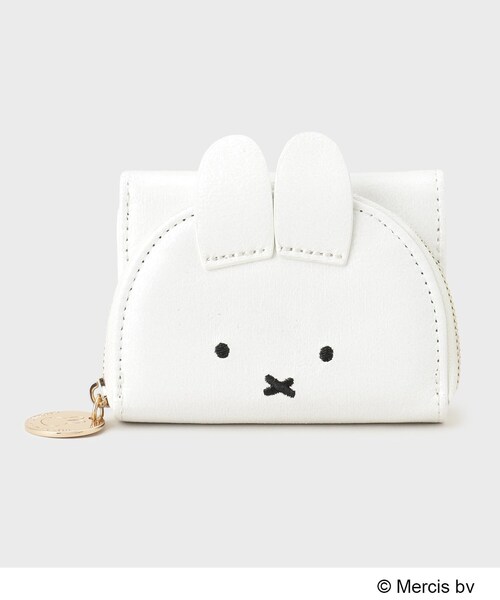 小銭入れ　オフホワイト 新色追加！】miffy x OPAQUE.CLIP 三つ折りウォレット（財布