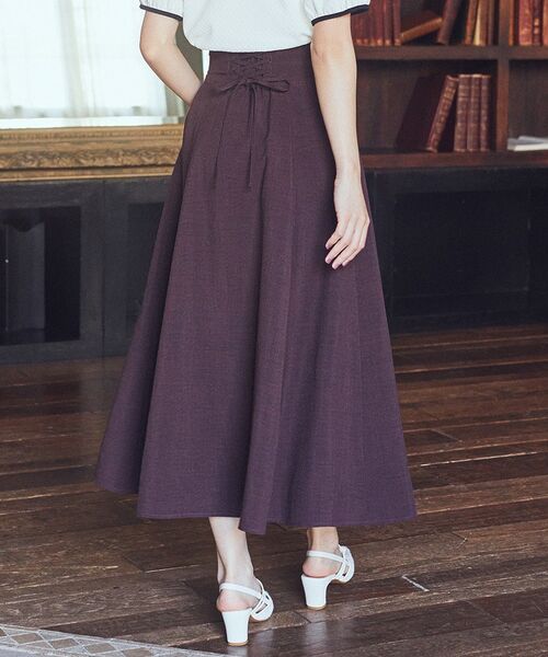 earth music&ecology（アースミュージックアンドエコロジー）の「バックレースアップスカート（スカート・レディース・ダークブラウン/ライトグリーン/ブラック/ライトベージュ・M/S）」の6枚目の写真