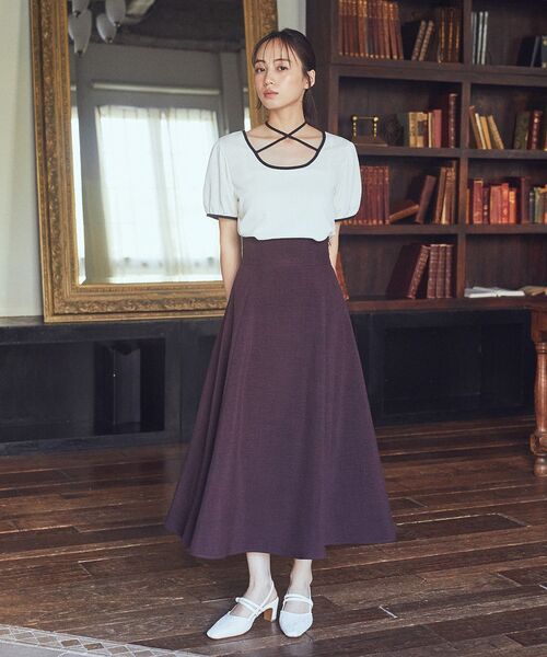 earth music&ecology（アースミュージックアンドエコロジー）の「バックレースアップスカート（スカート・レディース・ダークブラウン/ライトグリーン/ブラック/ライトベージュ・M/S）」の8枚目の写真