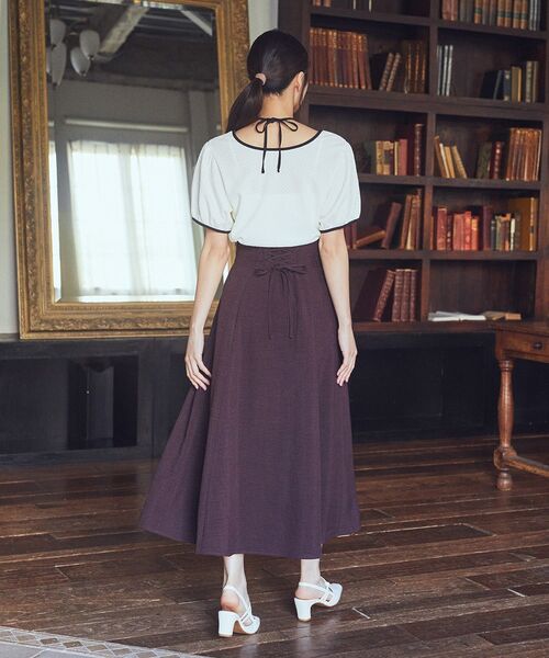 earth music&ecology（アースミュージックアンドエコロジー）の「バックレースアップスカート（スカート・レディース・ダークブラウン/ライトグリーン/ブラック/ライトベージュ・M/S）」の9枚目の写真