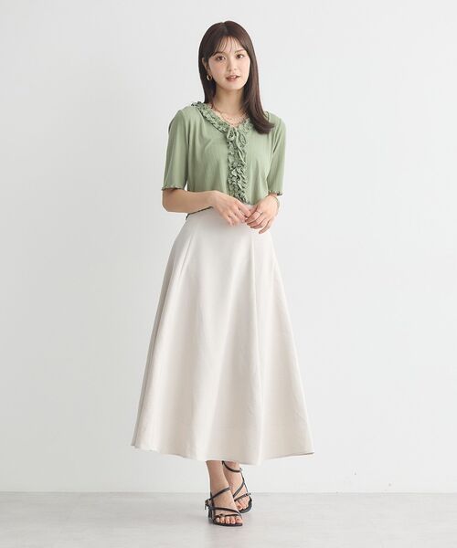 earth music&ecology（アースミュージックアンドエコロジー）の「バックレースアップスカート（スカート・レディース・ダークブラウン/ライトグリーン/ブラック/ライトベージュ・M/S）」の19枚目の写真