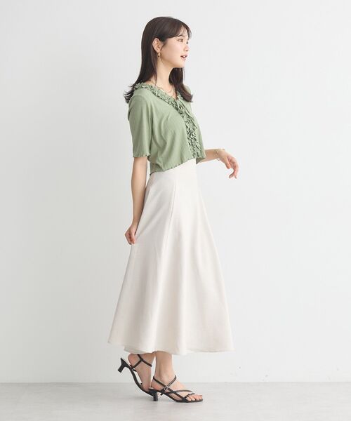 earth music&ecology（アースミュージックアンドエコロジー）の「バックレースアップスカート（スカート・レディース・ダークブラウン/ライトグリーン/ブラック/ライトベージュ・M/S）」の20枚目の写真