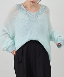 SHENERY | 《柔らか素材》レイヤードシアーニット(ニット/セーター)