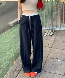 2ly2 | ストライプワイドパンツ(その他パンツ)
