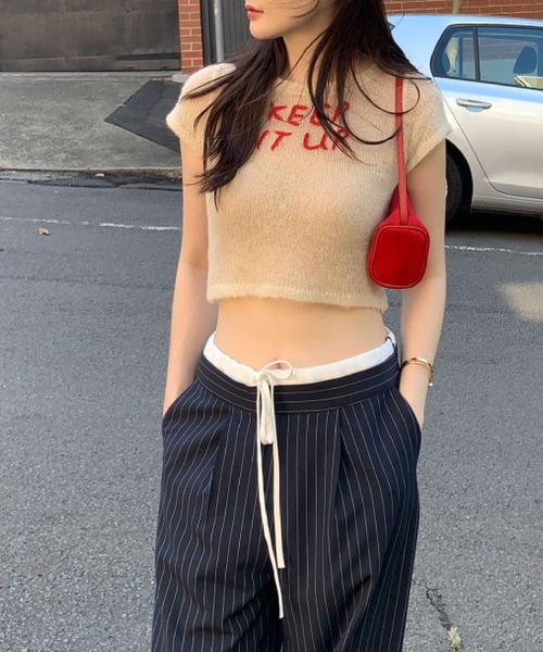 2ly2（トゥーリートゥー）の「ストライプワイドパンツ（その他パンツ・レディース・グレー/ネイビー・FREE）」の11枚目の写真