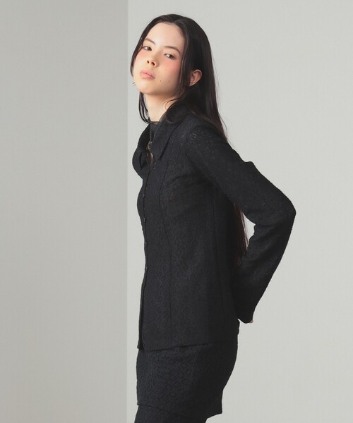 Ray BEAMS（レイビームス）の「起毛 レース シャツ（シャツ/ブラウス・レディース・ホワイト/ブラック・ONE SIZE）」の11枚目の写真