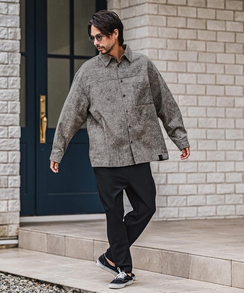 CAMBIO(カンビオ)の「ms6183-Vintage Like Fade Print Oversized Shirts シャツ(シャツ/ブラウス・メンズ・ブラック/カーキ/ブルー・M/L)」の8枚目の写真