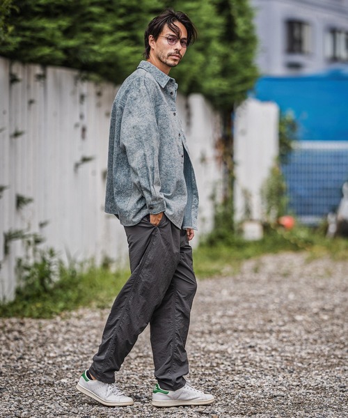 CAMBIO(カンビオ)の「ms6183-Vintage Like Fade Print Oversized Shirts シャツ(シャツ/ブラウス・メンズ・ブラック/カーキ/ブルー・M/L)」の14枚目の写真