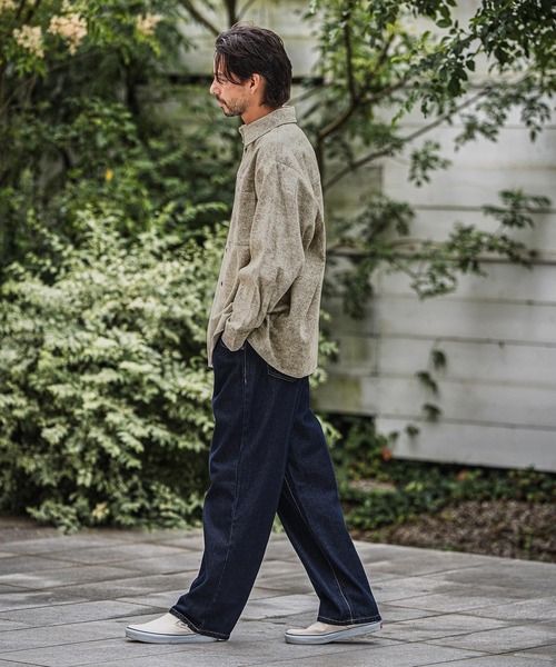 CAMBIO(カンビオ)の「ms6183-Vintage Like Fade Print Oversized Shirts シャツ(シャツ/ブラウス・メンズ・ブラック/カーキ/ブルー・M/L)」の21枚目の写真