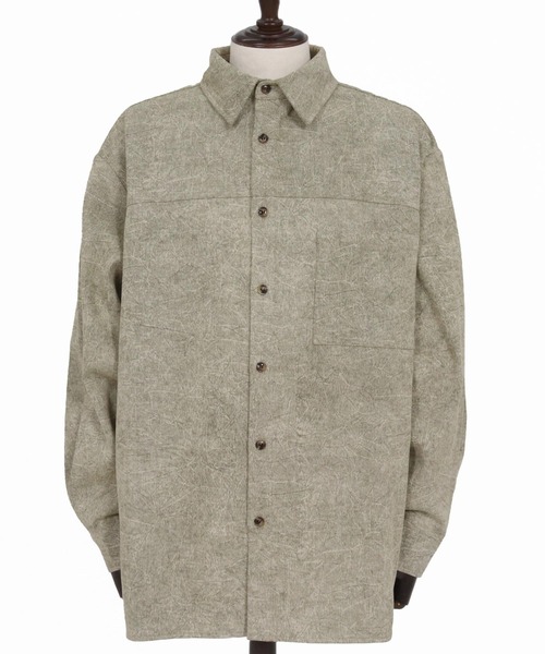 CAMBIO(カンビオ)の「ms6183-Vintage Like Fade Print Oversized Shirts シャツ(シャツ/ブラウス・メンズ・ブラック/カーキ/ブルー・M/L)」の22枚目の写真