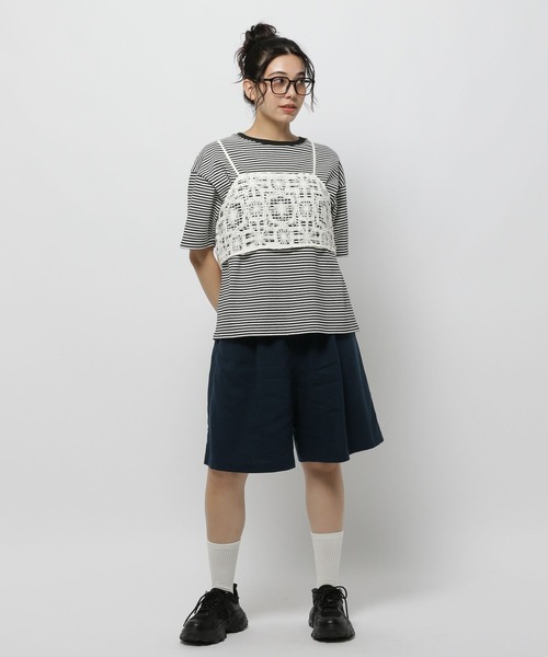 niko and...（ニコアンド）の「2WAYフラワークラフトキャミソール（キャミソール・レディース・ボルドー/アイボリー/ブラック・FREE）」の14枚目の写真