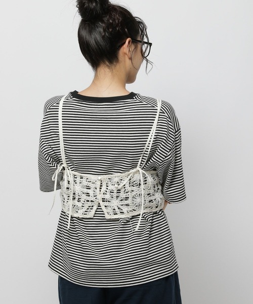 niko and...（ニコアンド）の「2WAYフラワークラフトキャミソール（キャミソール・レディース・ボルドー/アイボリー/ブラック・FREE）」の17枚目の写真