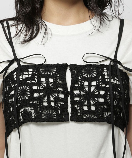 niko and...（ニコアンド）の「2WAYフラワークラフトキャミソール（キャミソール・レディース・ボルドー/アイボリー/ブラック・FREE）」の22枚目の写真