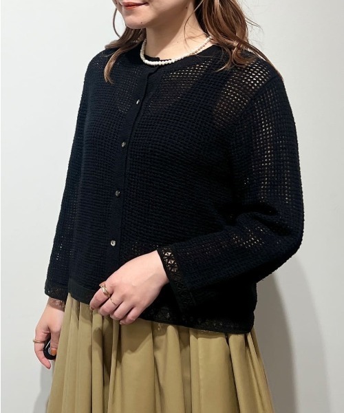 セール】◇透かしブークレニットカーディガン（カーディガン/ボレロ