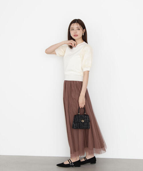 PROPORTION BODY DRESSING(プロポーションボディドレッシング)の「チュールギャザースカート / 1215220809(スカート・レディース・ブラウン/ダークグレー・P/S/MEDIUM)」の14枚目の写真